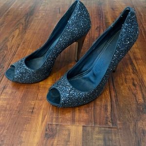 Nine West Sparkle navy blue high heels